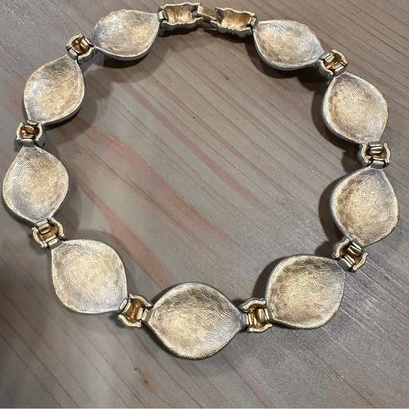 Vintage 1990's Chunky Silver Modern Statement Collar Necklace - Picture 9 of 14